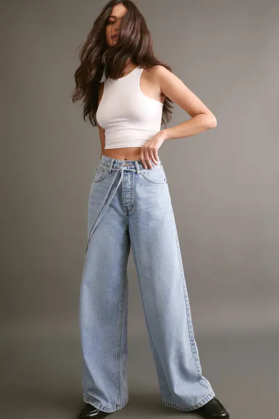 LANECHIC  The Belted Wide Leg Jeans
