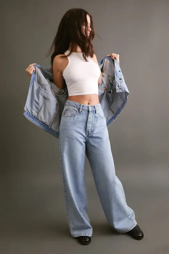 LANECHIC  The Belted Wide Leg Jeans