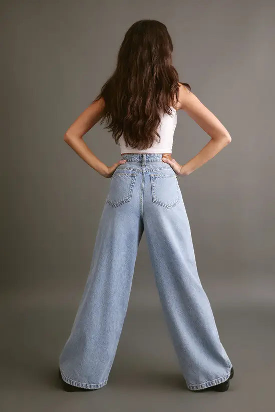 LANECHIC  The Belted Wide Leg Jeans