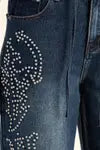 LANECHIC  Western Baggy Studded Denim Jeans Co-Ord