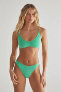 LANECHIC  Ribbed Scoop Cropped Bikini Set